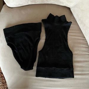 80s Liza Bruce two piece swim suit